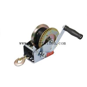 Cheap Black Webbing 1600lbs Portable Manual Winch Boat Trailer Light Weight With Snap Hook for sale