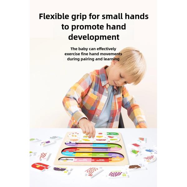 Wooden Alphabetic Puzzle Toy Early Childhood Enlightenment Logic Matching Puzzle Wooden Early Educational Puzzle Kids