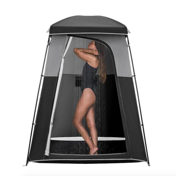 167*167*218CM Black Polyester Portable UV Protected Pop Up Privacy Tents With