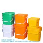 5 To 25 Liter Square Plastic Buckets Rectangular Buckets With Lid And Handle