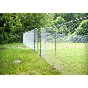 Hot Dip Galvanized Chain Link Fabric Uniform Mesh Opening For Boundary Fence