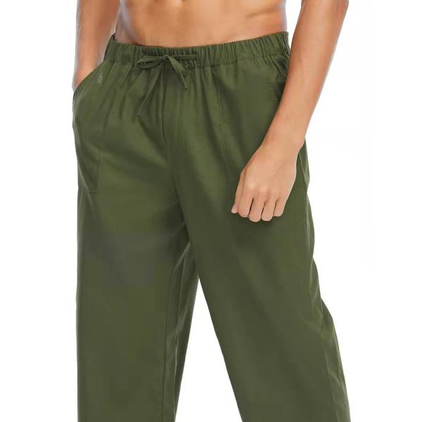 Men&prime;s Casual Linen, Cotton and Linen Trousers