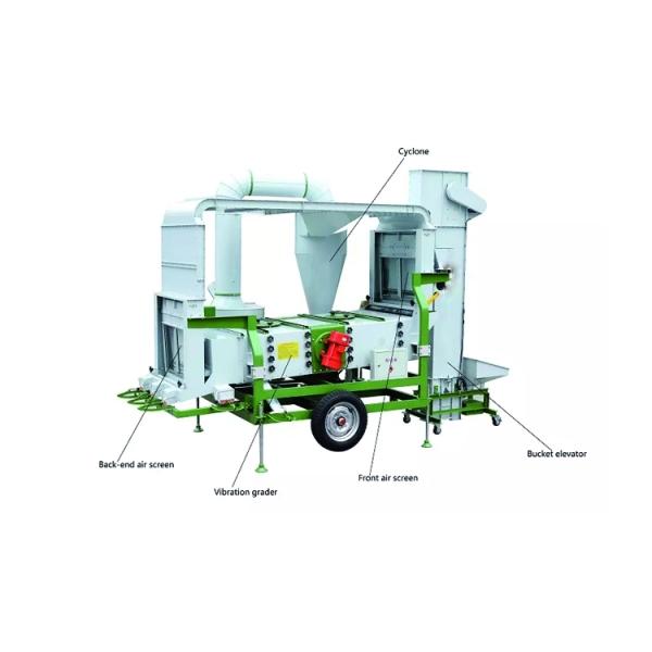 Double Combined Air Screen Grain Rice Corn Wheat Seed Cleaner Rice Destoner Machine