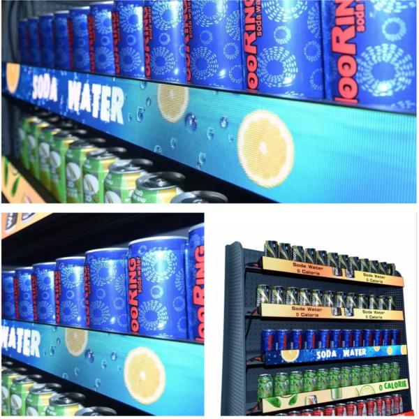 Supermarket Advertising Shelf LED Display P1.875mm Ultra Thin Waterproof