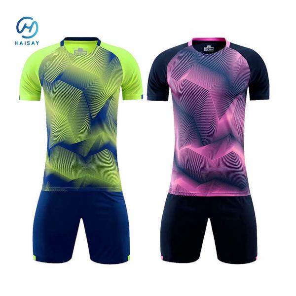 Dynamic Football Jersey Lightweight Breathable Fabric Weight 150gsm Pattern