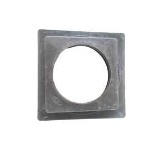 Black Traffic Cone Weight 370*370*18mm Delineator Rubber Base 1.5g/cm3