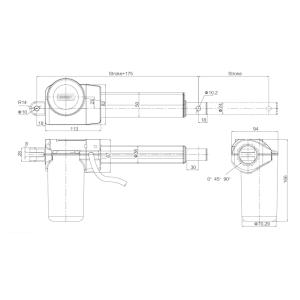 12VDC Speed-adjustable Electric Actuator Control Kit 6000N Wireless Remote