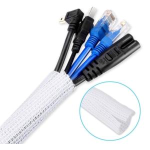 China PET Fireproof Self Wrapping Split Braided Sleeving For Cable Protection on sale