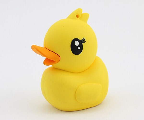 Rubber Ducky Yellow Portable Lipstick Power Bank , 2600mAh External Battery Charger