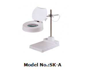 Light Grey Magnifying Lamp Glass Lens Material 22W Energy Saving Circular