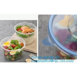 550ml Microwavable Plastic Disposable Food Packaging Container Rice Bowls For