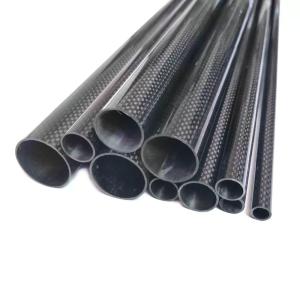China Matte Twill High Pressure Black Carbon Fiber Tube With 3K Surface on sale