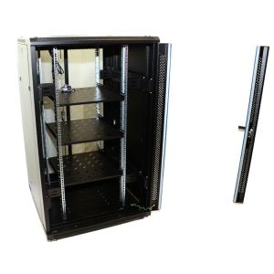 32U 19 Inch Signal Network Equipment Rack Vertical 800mm Depth Black Color