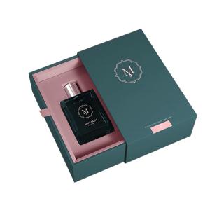 CMYK Printed Perfume Boxes Recycled Cardboard Gift Green Case