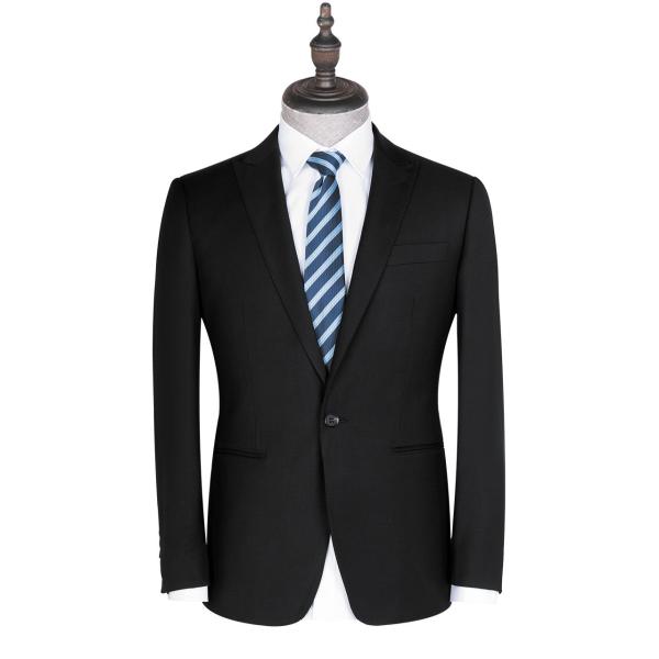 Slim Fit Black Formal Blazer Coats Suits Jacket with Flat Front Style and