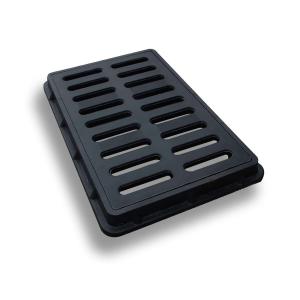 FRP Rectangle Manhole Cover , Grating Frame SMC Manhole Cover 450 X 750mm