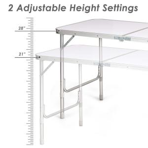 Convenient Outdoor Garden Patio Party Event Camping Table with Storage