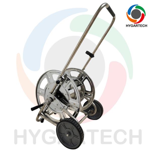 Quality Multifunctional Metal Trolley Hose Cart With Stainless Steel Construction Brass Flow Way and 3/4"NH North American Hose Threaded Adaptor wholesale