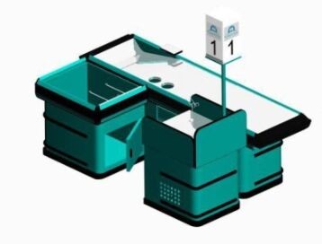 Quality Anti - rust Supermarket Checkout Counter Steel Plate Border Auxilary Desk wholesale