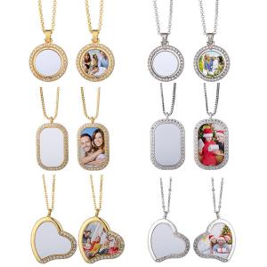 Cheap Sublimation Blank Necklace With Diamond Personalized Sublimation Blanks for sale