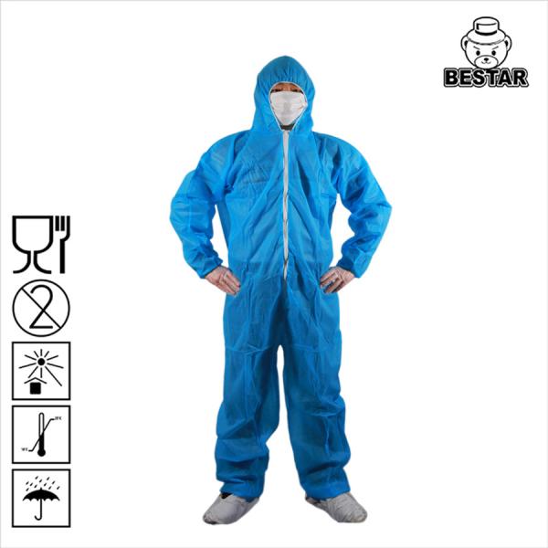 Disposable Polypropylene SPP Breathable Disposable Protective Coverall for