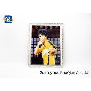 Customized Lenticular 3D Pictures Stereograph Printing Flip Bruce Lee Animation