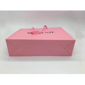 Foldable Recyclable Custom Printed Paper Bags With Handles 410x530x120 Mm