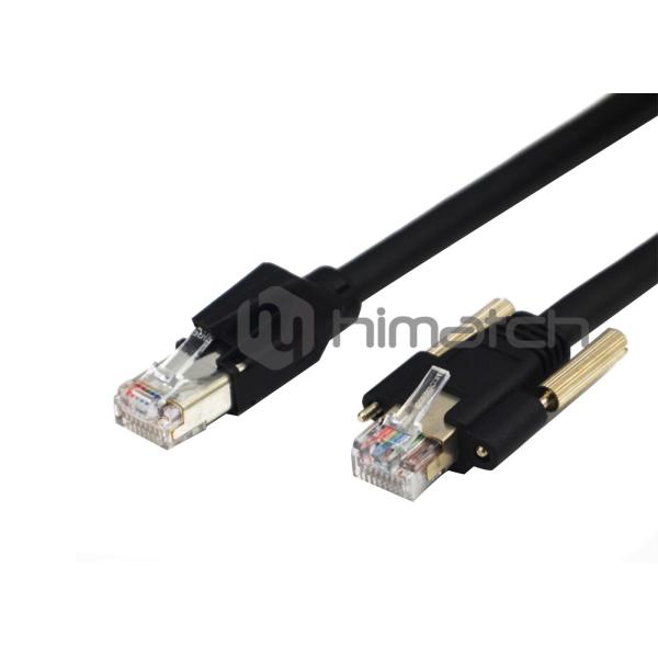 High flex Shielded Cat5e Cable , RJ45 Ethernet Cable with Screw Lock For Dynamic