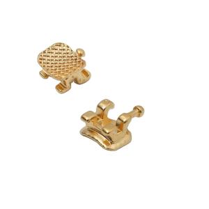 Gold Plated Orthodontic Bracket Roth/MBT/Edgewise 0.022/0.018 Slot With/Without