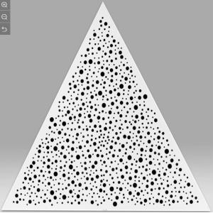 Perforated Aluminum Metal Triangular Ceiling ISO9001 For Airport Project