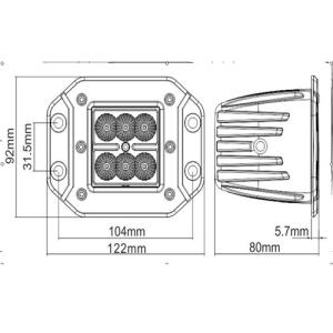 3" 24 W LED Work Light