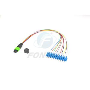 8/12/24 Fiber MTP MPO to LC Fanout Patch Cable for FTTB 0.9mm MPO Connector Type