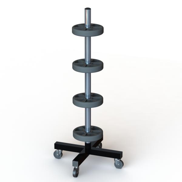 Removable 4 Tire Rack Automobile Repair Stand Metal Display Rack