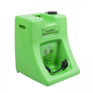 China Bright green Emergency 15 minutes portable eye wash/ laboratory eye wash, 60L portable eyewash station on sale