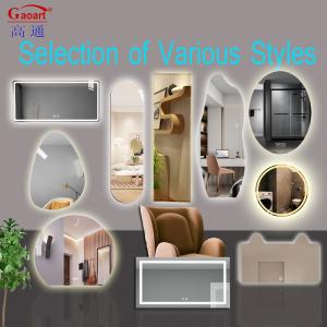 Glass Mirror Bathroom LED Light Smart Defogger Antifog Illuminated Portable