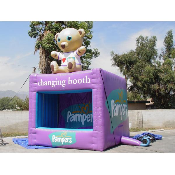 Quality Portable Purple Square Kiosks With Digital Printing , Advertising Inflatables wholesale
