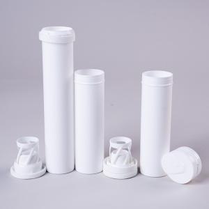 Effervescent Tablet Tube with Spiral Cover Desiccant Diameter 29mm Custom White
