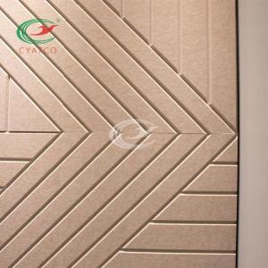 V Groove Cutting Felt Wall Panels Stable PET Material Practical