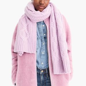 China Multi Color Knitted Shawl Wrap / Cable Knit Scarf For Women Keeping Warm on sale