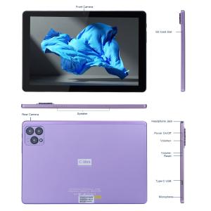 C idea 10 inch Android 12 Tablet 8GB RAM 256GB ROM Model CM8000PLUS Purple