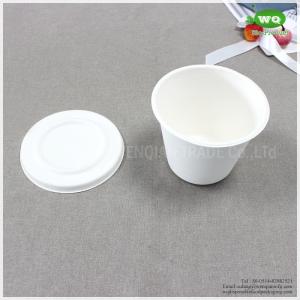15oz(425ml) Biodegradable Bleached Sugarcane Bagasse Cup With Lid -Easy Green