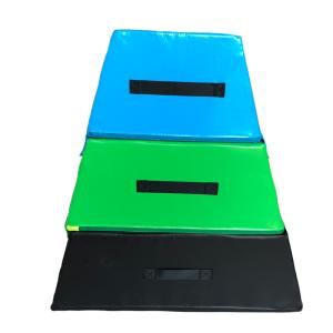 Non Toxic Gym Pommel Horse / Trapezoid Vaulting Box 120-110-90cm Size