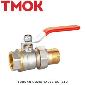 Pneumatic Actuated 3 Way Butterfly Threaded Brass Ball Valve T Port