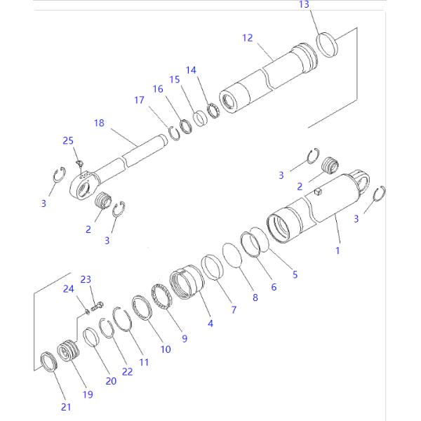 707-99-73800 7079973800 Service Kit KOMATSU Excavator Spare Parts For HD465-7