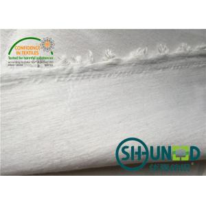White 100% Polyester Woven Tie Interlining Fabric Heavy Weight For Necktie