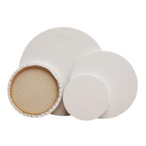 Round Shape Stretched Canvas Board White Blank Artist Canvas For Painting