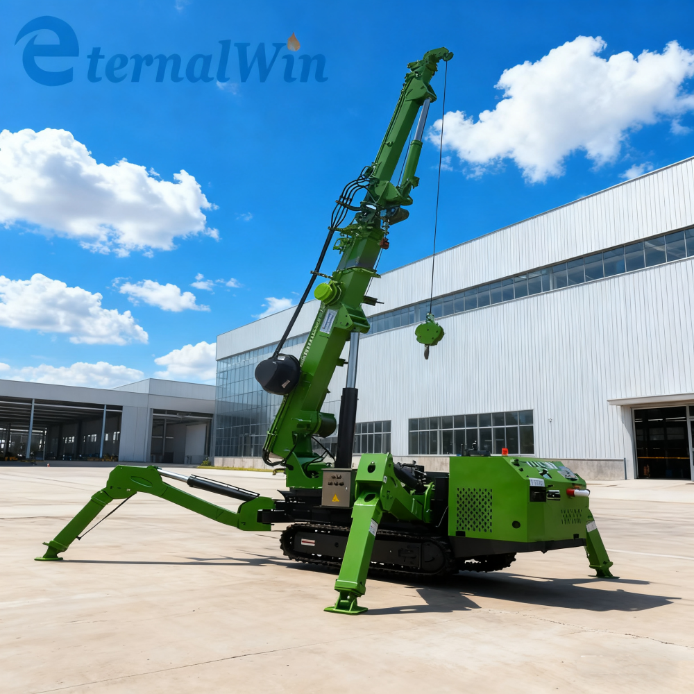 Cheap 12ton Spider Crawler Crane with 1 Year Warranty Diesel Engine &amp; AC Motor and Hydraulic Expansion Outriggers for Construction for sale