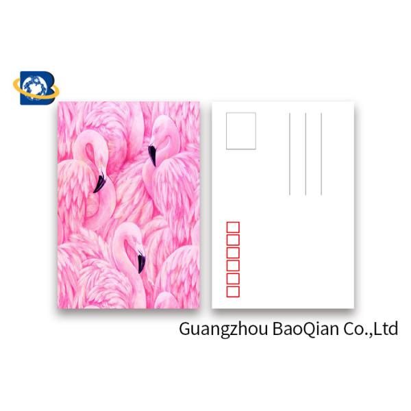 Quality Loverly Flamingo Lenticular Image Printing Postcard , 3D Lenticular Picture 11x16cm Size wholesale