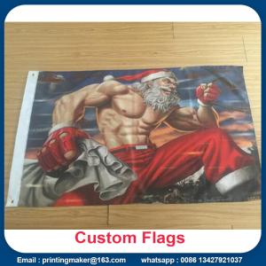Custom 110 G Knitted Polyester Fabric Advertising Flags