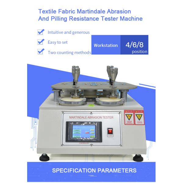 ISO 12945-2 4 Textile Fabric Martindale Abrasion And Pilling Resistance Tester Machine